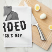 ラッキーで髭の生えた聖パトリックの日レプレシャン キッチンタオル (四つ折り)