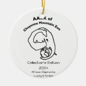 ラッキーとキンバ2014 セラミックオーナメント (正面)