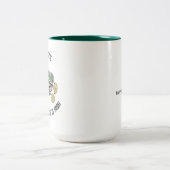 ラッキーなアイリッシュの夫の砂糖スカル ツートーンマグカップ (中央)