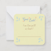 ラッキーなカード： ノートカード (裏面)