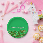 ラッキーなシャムロックを持つアイルランドの諺 ペーパープレート (パーティー)