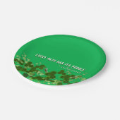 ラッキーなシャムロックを持つアイルランドの諺 ペーパープレート (アングル)