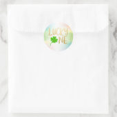 ラッキーなセントパトリックスの日のシャムロック ラウンドシール (バッグ)