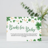 ラッキーなチャームの赤ちゃんシャワーブックリクエスト エンクロージャーカード (スタンド正面)