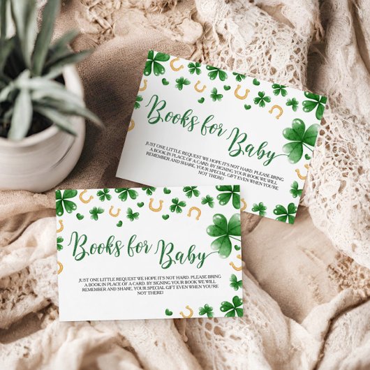 ラッキーなチャームの赤ちゃんシャワーブックリクエスト エンクロージャーカード
