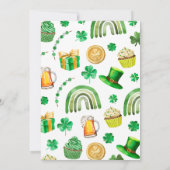 ラッキーなチャームの赤ちゃんシャワー 招待状 (裏面)