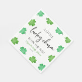 ラッキーなチャームグリーンクローバーベビーシャワー スタンダードランチョンナプキン (角)