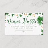 ラッキーなチャームベビーシャワーおむつラッフル エンクロージャーカード (正面)