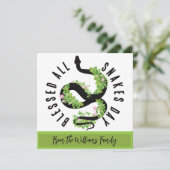 ラッキーなヘビのクローバーすべてのヘビの日 カード (スタンド正面)