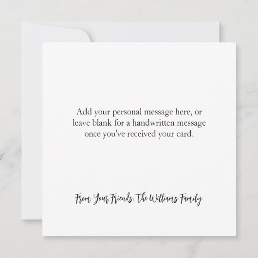 ラッキーなヘビのクローバーすべてのヘビの日 カード (裏面)