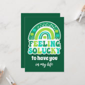 ラッキーなレトロ気分を満喫しよう！セントパトリックデーのカード カード (正面/裏面インサイチュ)