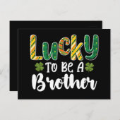 ラッキーな兄弟家族の聖パトリックの日 ポストカード (正面/裏面)