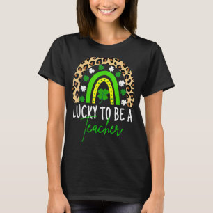 ラッキーな先生レインボー先生St patricks Tシャツ