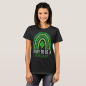 ラッキーな先生レインボー先生St patricks Tシャツ (正面フル)