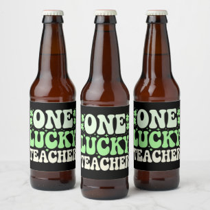 ラッキーな先生 グルービー レトロ 先生 聖パトリック祭 ビールラベル