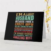 ラッキーな夫の贈り物 - 愛する妻へ カード (黄色い花)