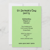 ラッキーな妖精のセントパトリックデーの招待状 招待状 (裏面)