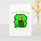 ラッキーな妖精の魔法　縦型グリーティングカード カード (黄色い花)