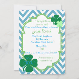ラッキーな小さなアイルランド語をテーマにした赤ちゃんシャワー招待状 招待状