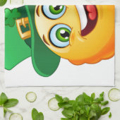 ラッキーな小人絵文字 キッチンタオル (折り畳み)