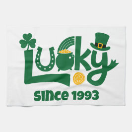 ラッキーな年から キッチンタオル