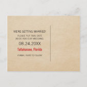 ラッキーな愛の日付はがき、赤を保存 案内ポストカード (裏面)