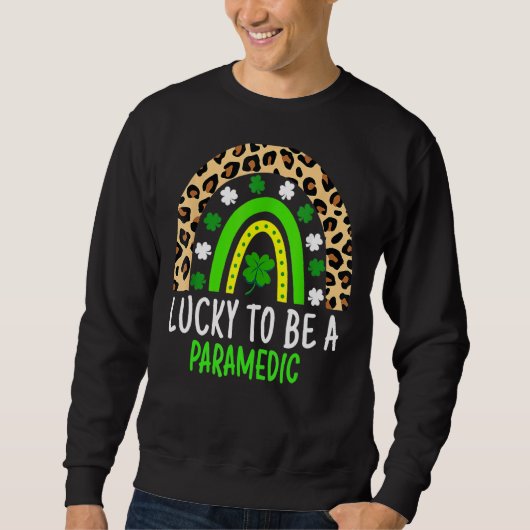 ラッキーな救急医療隊員AレインボーSt patricks day スウェットシャツ (正面)