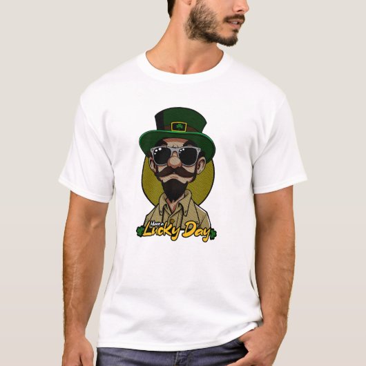 ラッキーな日を過ごす – St. Patrick's Day Vibes Tシャツ (正面)