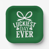 ラッキーな日エバーSt patricks dayアイリッシュラッキー ペーパープレート (正面)