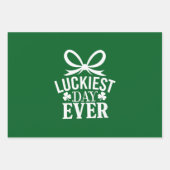 ラッキーな日エバーSt patricks dayアイリッシュラッキー ラッピングペーパーシート (正面)