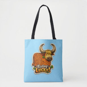 🍀 ラッキーな気分！ハイランドカウ トートバッグ 👜✨