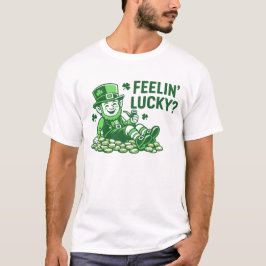 ラッキーな気分?レトロなレプラコーンの聖パトリックの日 Tシャツ