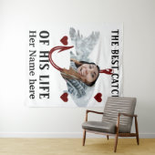 ラッキーな漁師が魚のカップルと一緒に撮った写真 タペストリー (インサイチュ(横))