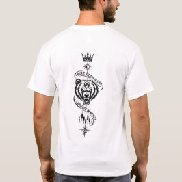 ラッキーな熊 裏プリント Tシャツ