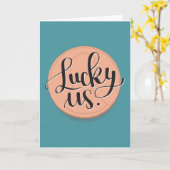 ラッキーな私たちの結婚記念日カード カード (黄色い花)