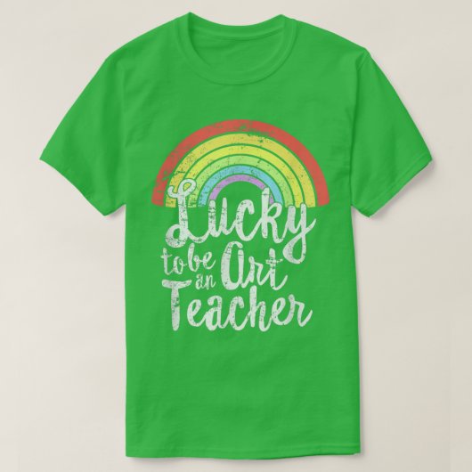 ラッキーな芸術先生St patricks day Tシャツ (デザイン正面)