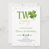ラッキーな誕生日おめでとう！聖パトリックのテーマパーティーの招待状２つ！ 招待状 (正面)