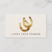 ラッキーな馬蹄形の両面 名刺 (正面)