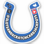 ラッキーな馬蹄社交カスタム社のビニールのシール シール (正面)