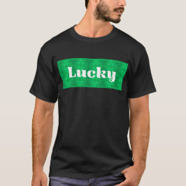 ラッキーのセントパトリックデー グリーンシャムロック パターン Tシャツ
