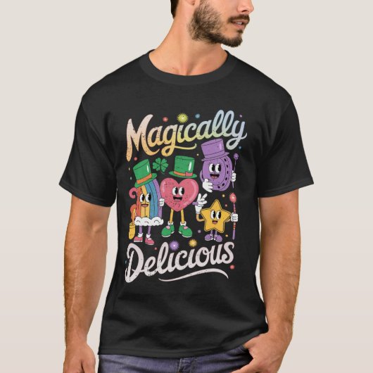 ラッキーのマシュマロの形が魔法のように魅了 D Tシャツ (正面)