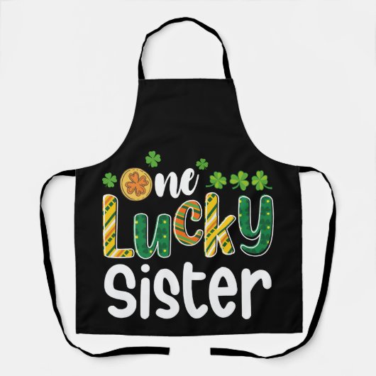 ラッキーの姉妹！家族おそろいSt Patrick's Day エプロン (正面)