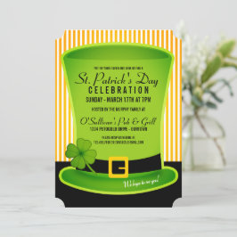 ラッキーの帽子 セントパトリックデーのパーティー招待状 招待状
