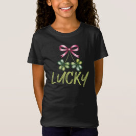 ラッキーの聖パトリックのコケットボウ Tシャツ