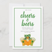 ラッキーの聖パトリックの日のパーティー 妖精 招待状 (正面)