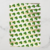ラッキーの2歳 誕生日 バルーン St. Patrick's Day 箔招待状 (裏面)