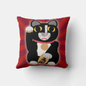 ラッキーはっきりしたなタキシード猫 クッション (裏面)