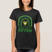 ラッキーはゼロ セントパトリックの日 St Paddys Day Tシャツ (正面)