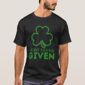 ラッキーはゼロ セントパトリックの日 St Paddys Day Tシャツ (正面)