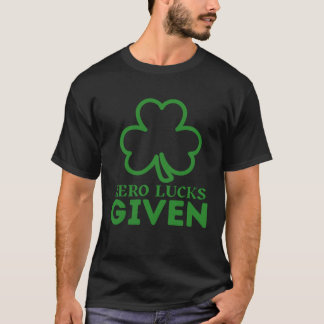 ラッキーはゼロ セントパトリックの日 St Paddys Day Tシャツ